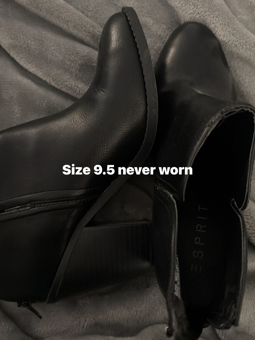 Esprit Black Leather Chukka Ankle Boots